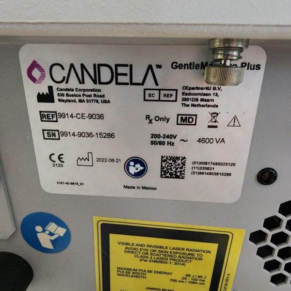 2022 Candela Gentlemax Pro Plus Dual Wavelength